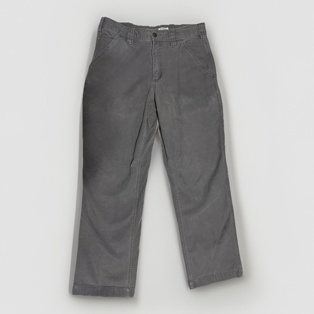 Carhartt Relaxed Fit Work Pants Mens 32x30 Gray Canvas Duck Utility Pocket